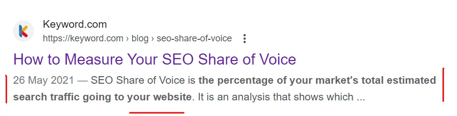 Meta Description example