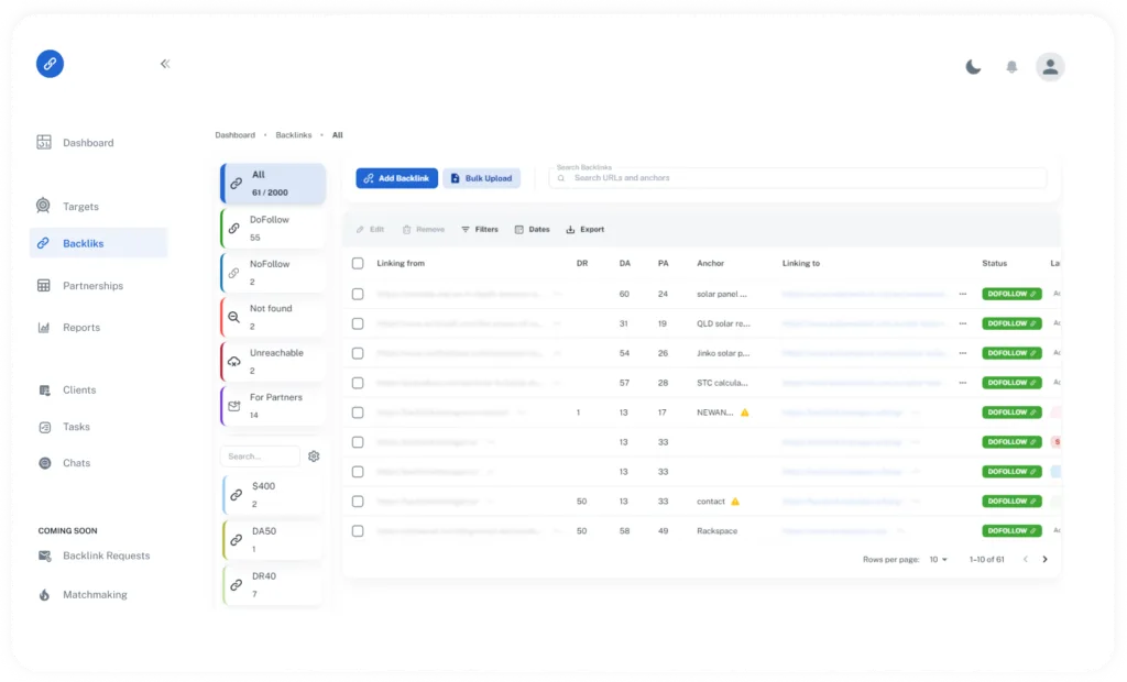 SEO Automation Tools - BacklinkManager.IO For Backlink Monitoring