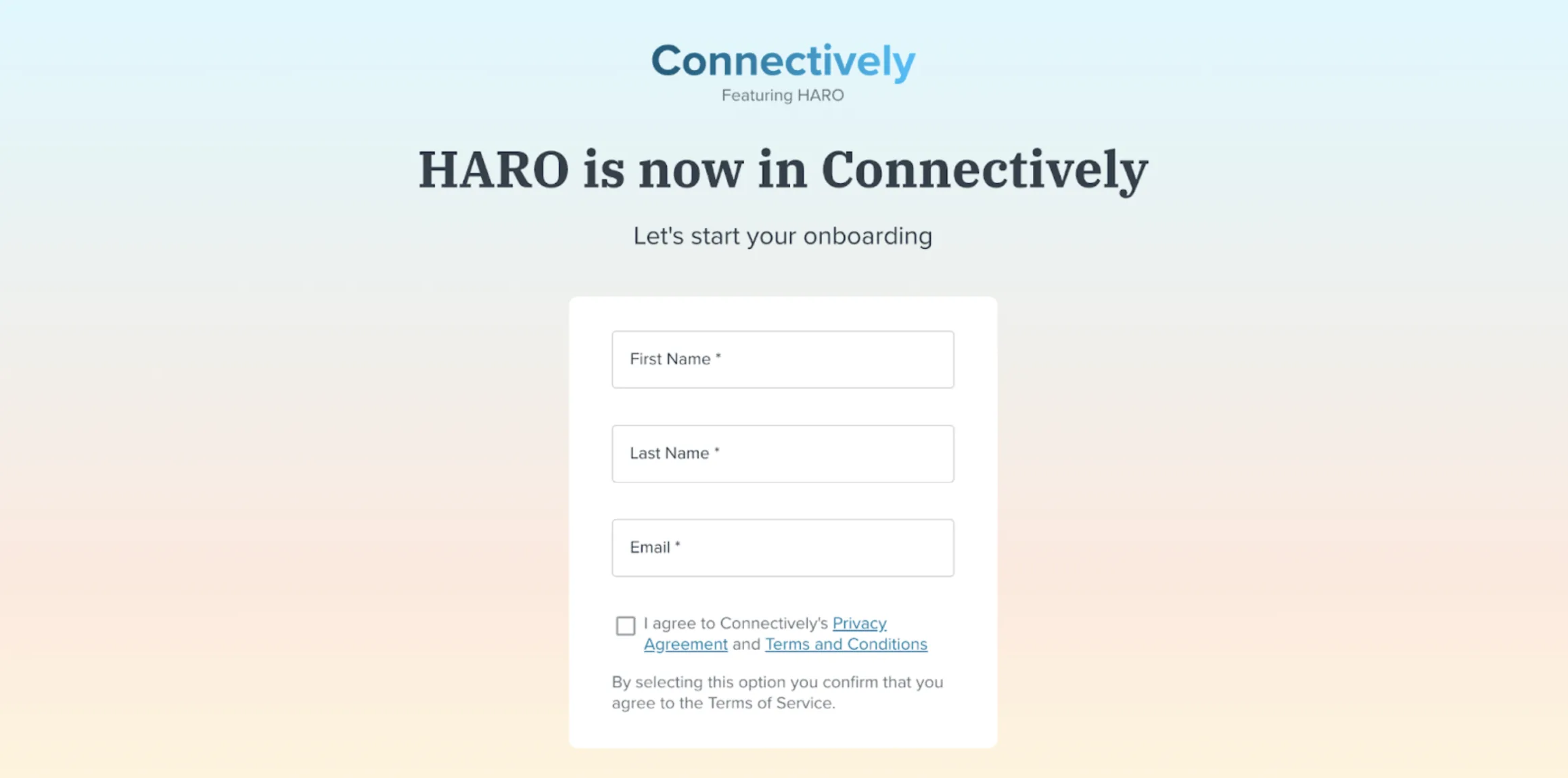 HARO is now in Connectively