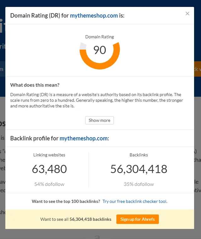 testimonial link building - domain rating