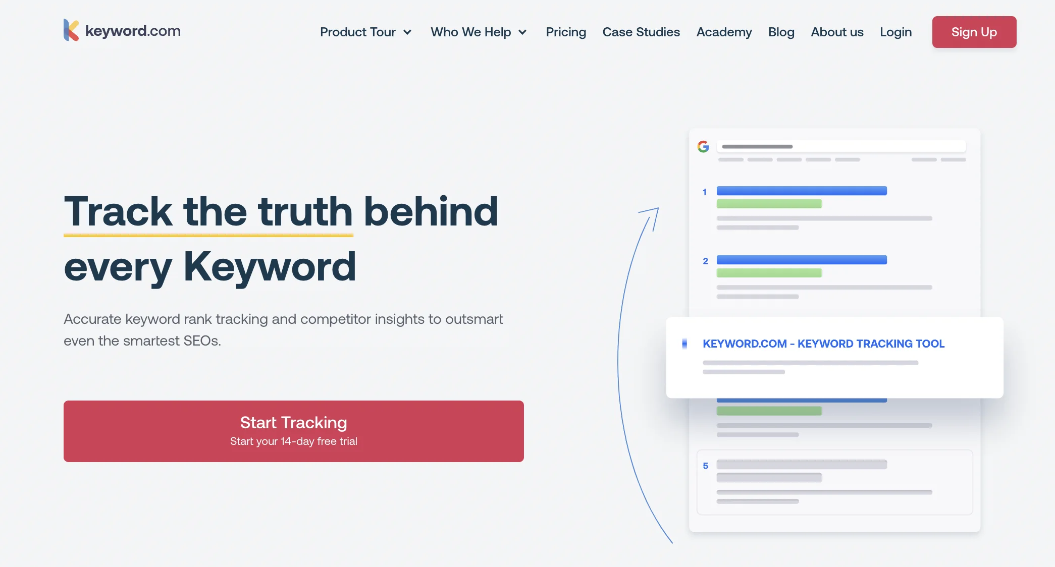 Keyword.com homepage